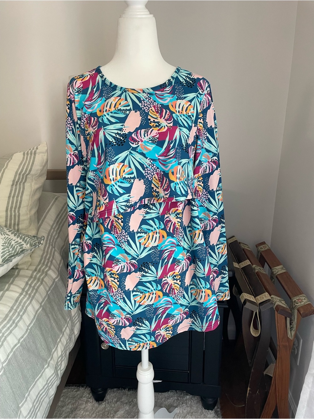 Latched Mama Tropical Nursing Cover Up Rashguard
